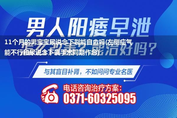 11个月的男宝宝尿说念下裂能自愈吗(左侧疝气能不行和尿说念下裂手术同期作念)